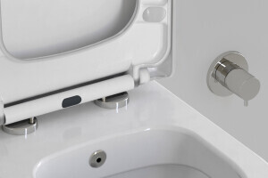 H&auml;nge WC mit VitrA Wasserhahn - Lifa Weiss glanz 49 cm