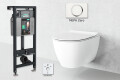 Hänge Toilette mit Mepa Zero Spülkasten Set