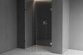 Nischentür Dusche mit Beschlägen aus Chrom und transparenten Dichtungen vom Typ 41