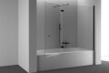 Duscht&uuml;r f&uuml;r Badewanne Schwarz mit festem Seitenteil in einer Nische nach Ma&szlig; - Typ 87 - Ansicht 3