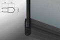 Schwarze Balgdichtung Dusche 8mm Glasstärke