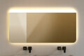 Wandspiegel mit runden ecken LED Lichtstreifen oben