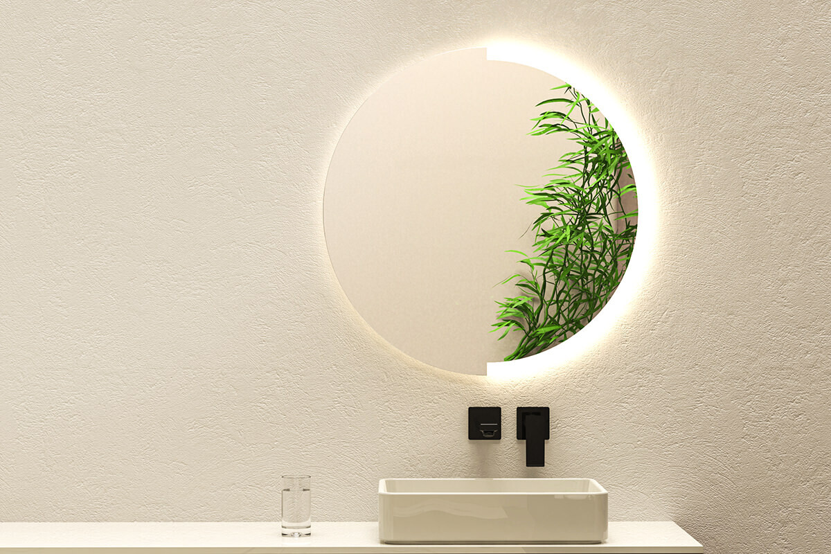 Spiegel mit LED Beleuchtung zur Wandmontage - Rund - Vergrösserung (3X) :  410 01