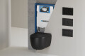 Raumspar WC schwarz matt Geberit Komplettset mit Spülkasten