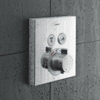 Hansgrohe Shower Select Thermostat Unterputz Duscharmaturenset Duschteller 30 cm - 40cm Wandarm
