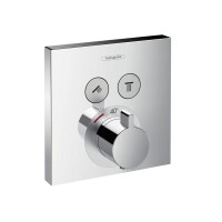 Hansgrohe ShowerSelect Thermostat Unterputz Duscharmaturenset Duschteller 30 cm mit Deckenarm