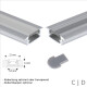 LED Aluprofil Aluminium Profil Halterung f&uuml;r LED Streifen - Ansicht 3