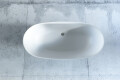 Freistehende Luxus Badewanne in Mineralguss Curve wei&szlig; Matt 165x78x61 cm - Ansicht 3