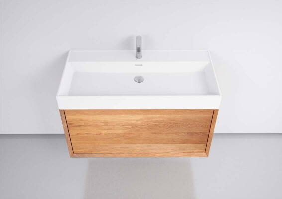 Badezimmer Unterschrank [ONE-BATH] hängend 100 Eiche cm