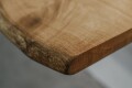 XXL Waschtischplatte Holz aus Eiche mit Baumkante 265 x 57 cm - Ansicht 4