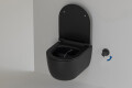 H&auml;nge Toilette mit Bidetfunktion Vitra Kaltwasserventil - Lifa Schwarz Matt 49 cm - Ansicht 2