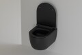 Schwarzes sp&uuml;lrandloses Wand WC kurz mit schmalem Deckel Mepa Komplettset - Ansicht 3