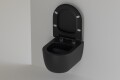 Schwarzes sp&uuml;lrandloses Wand WC kurz mit schmalem Deckel Mepa Komplettset - Ansicht 4